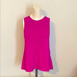Athleta Pink Tank with Flared V-Style Back Design